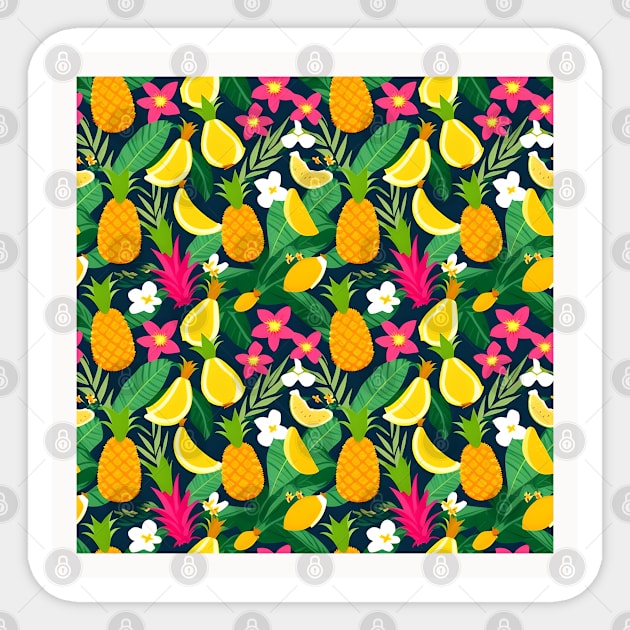 Tropical Fruit Delight Sticker by Sevendise